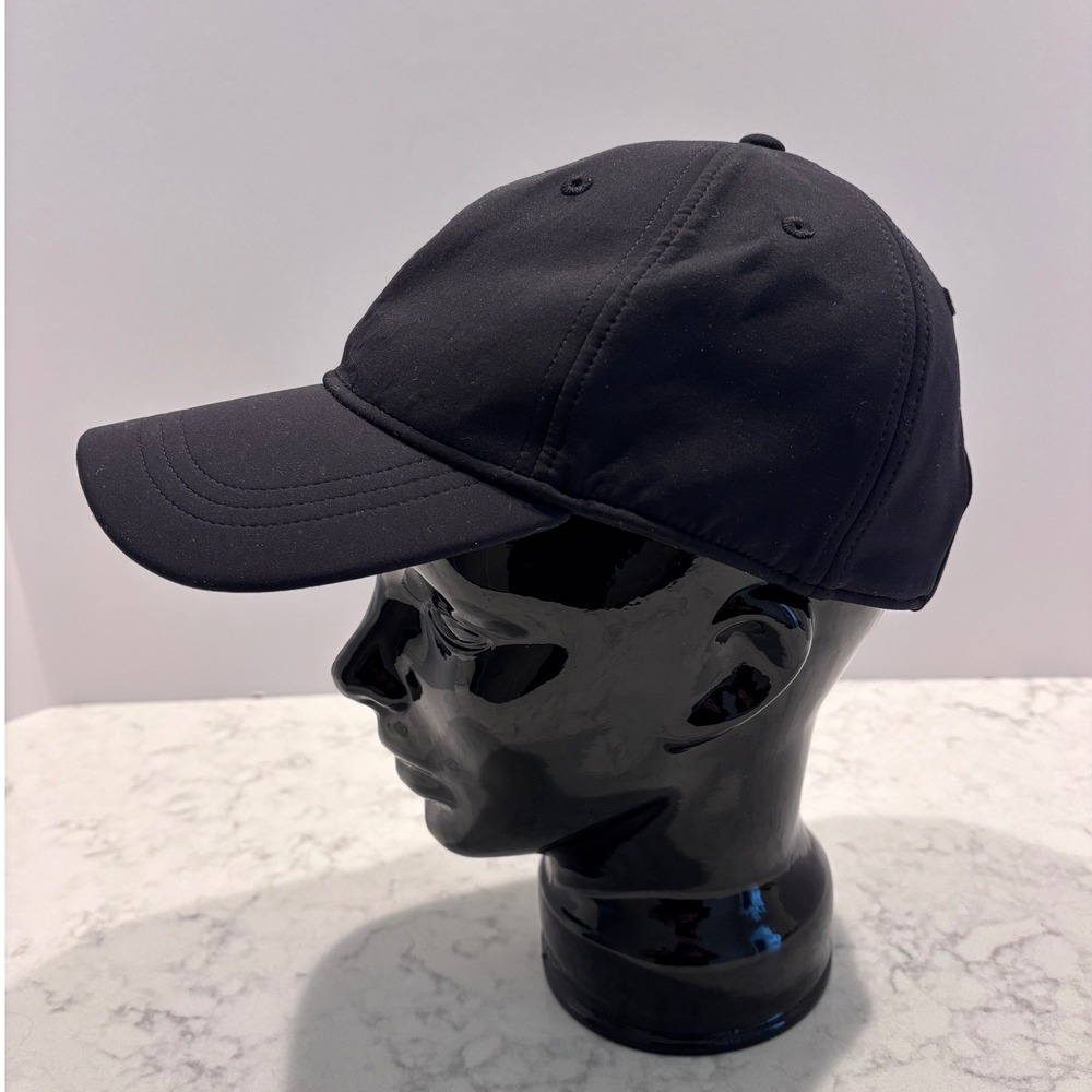 Lululemon Black Athletic Baseball Cap Adjustable Running Hat Nylon Stretch‎ Hat